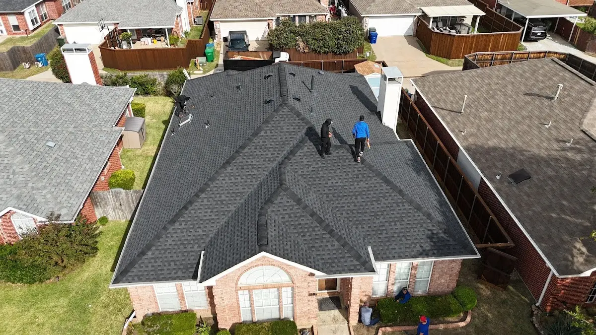 Slate & Tile Roof Repair work in progress on a Oil City property